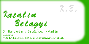 katalin belagyi business card